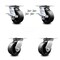 Service Caster 5 Inch Glass Filled Nylon Caster Set with Roller Bearing 4 Swivel Lock 2 Brake SCC-35S520-GFNR-SLB-BSL-2-BSL-2 - alternate 1